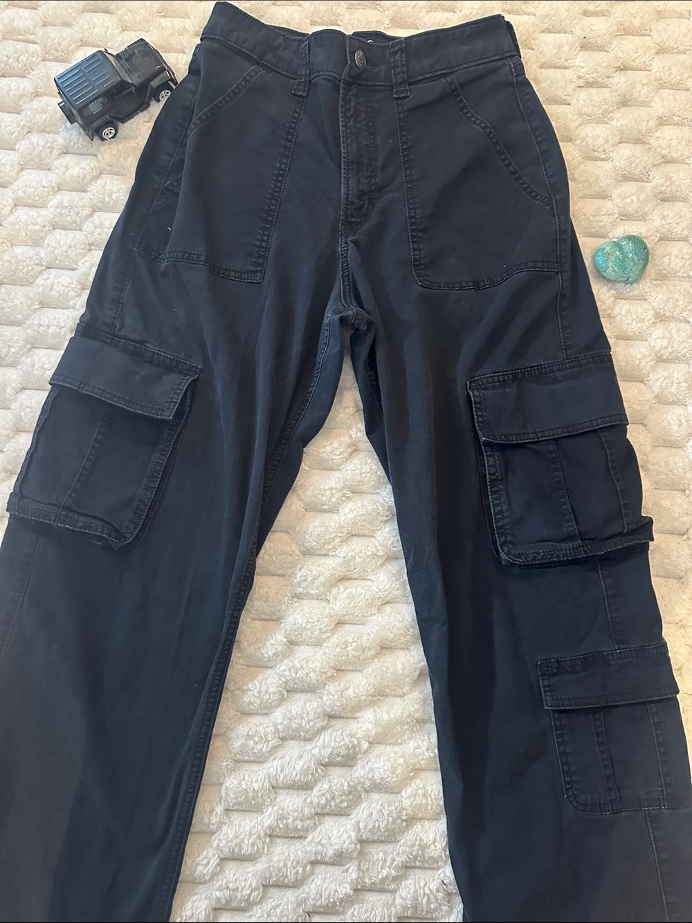 Hollister Black Cargo Pants with Utility Pockets